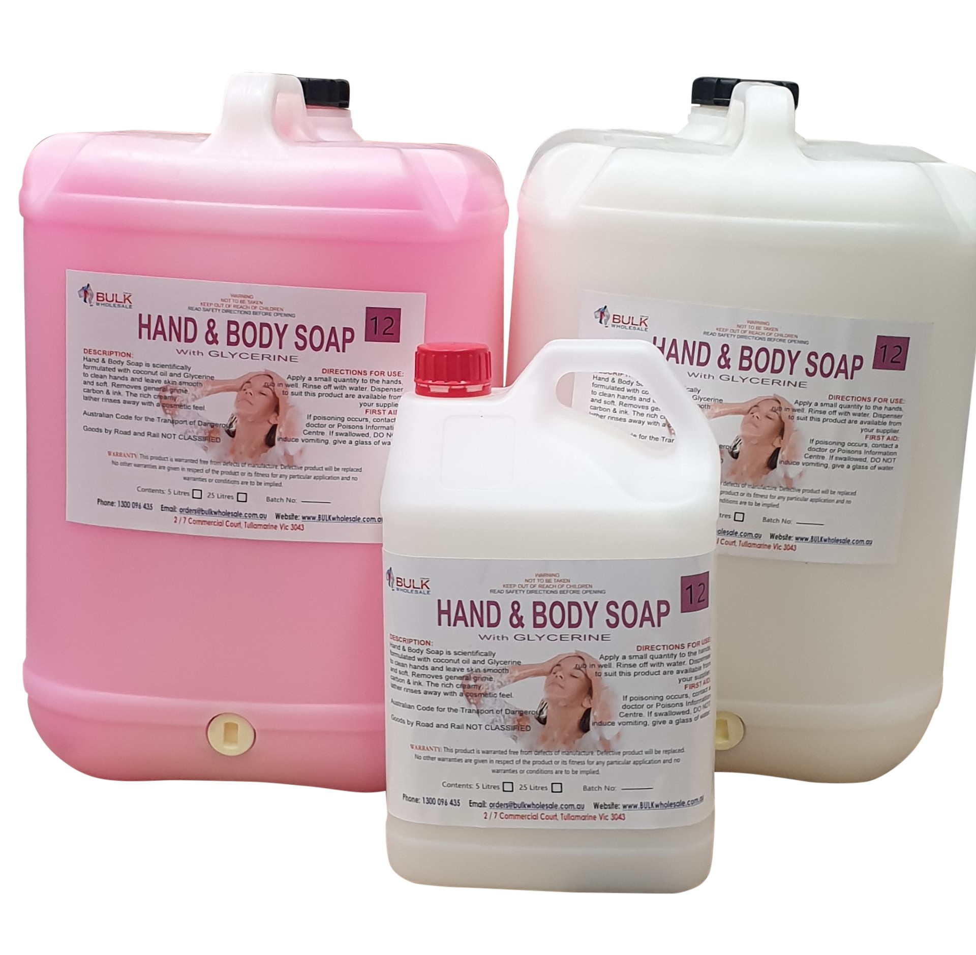 Hand & Body Soap Liquid with Glycerine 25 Litre - Bulk WholeSale