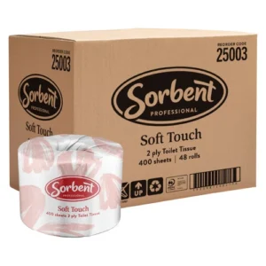 Sorbent® Soft Touch 2ply 400s Toilet Paper X 48 Rolls