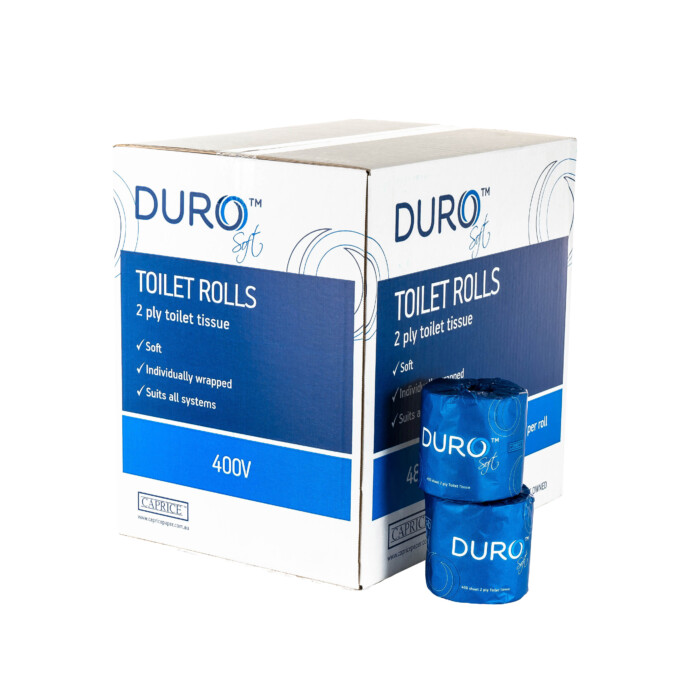 Duro Toilet Paper Roll 400 Sheet Individually Wrapped x 48 rolls