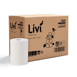 LIVI Essentials 1 Ply 80 metre Paper Roll Towels / 16 units per carton