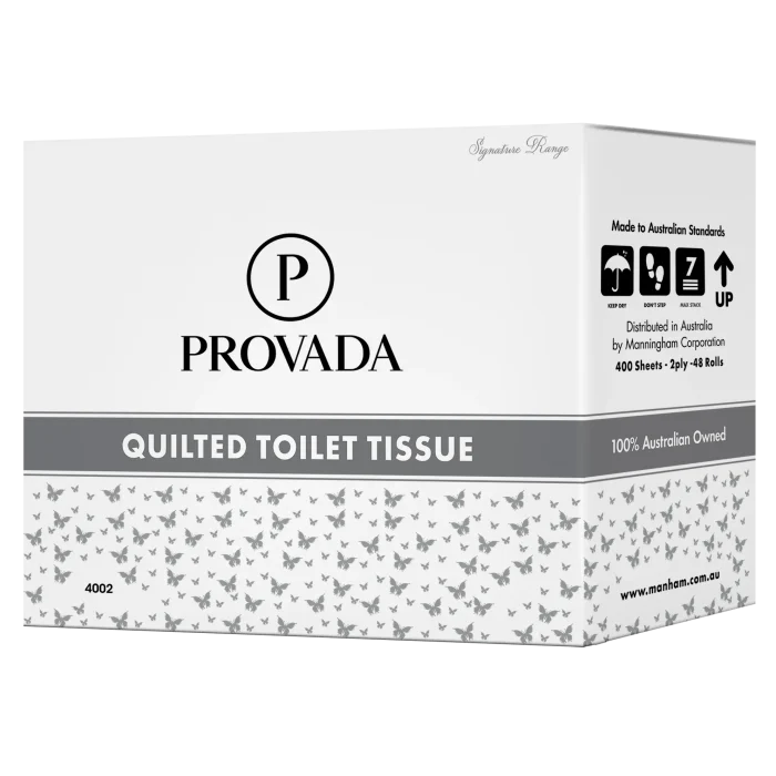 Provada Quilted 400 sheet Toilet Tissues x 48 rolls per carton