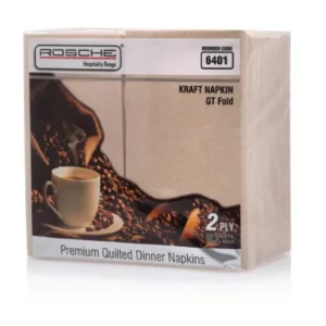 Rosche Premium Quilted Kraft Dinner Napkins GT Fold x 1000