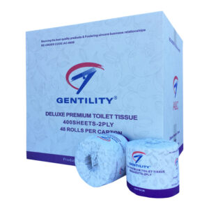 Gentility Deluxe Premium Toilet Tissues 400 sheet 2ply x 48 rolls