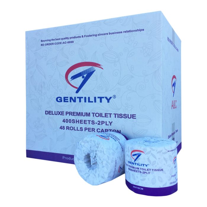 Gentility Deluxe Premium Toilet Tissues 400 sheet 2ply x 48 rolls Gentility Deluxe Premium Toilet Tissues 400 sheet 2ply x 48 rolls