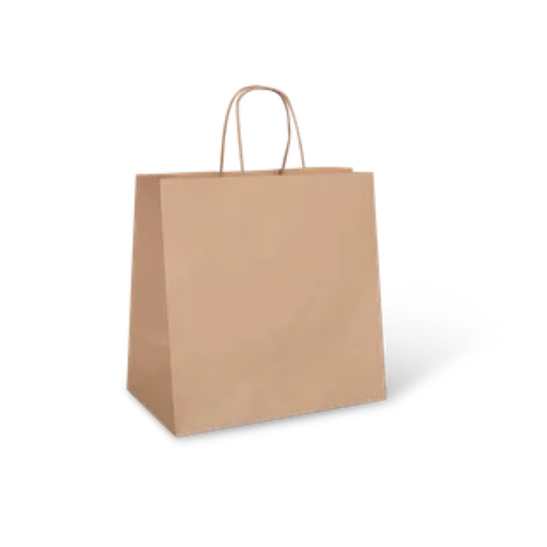 Demaya Large Kraft Paper Bags With Handles – 13x7x17 Inch – Brown Shopping Bags – 250 Count