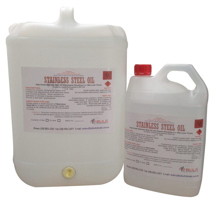 Bulk Blendz Stainless Steel Oil with Wet Look Finish Bulk Blendz Stainless Steel Oil with Wet Look Finish