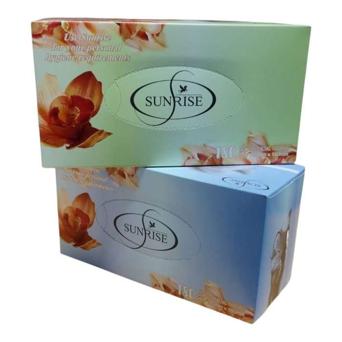 Sunrise Facial Tissues 2ply 180 Sheets X 36 Boxes Per Carton Sunrise Facial Tissues 2ply 180 Sheets X 36 Boxes Per Carton