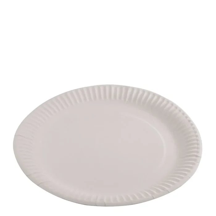 Capri Paper Plate Uncoated White 230mm (9") X 500 Plates Capri Paper Plate Uncoated White 230mm (9") X 500 Plates