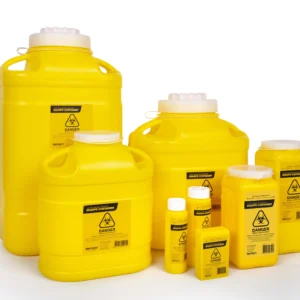 FitTank Sharps Medical Containers Screw Lid or Snap Top