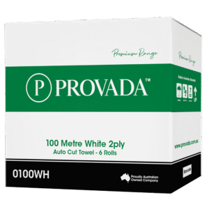 Provada 100 metre 2 ply Auto Cut Roll Towels x 6 rolls