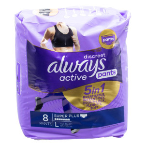 Always Discreet Active Pants Super Plus Size Large 5-in-1