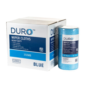 Duro Wiper Roll Heavy Duty Blue 50cm X 30cm (4 Rolls)