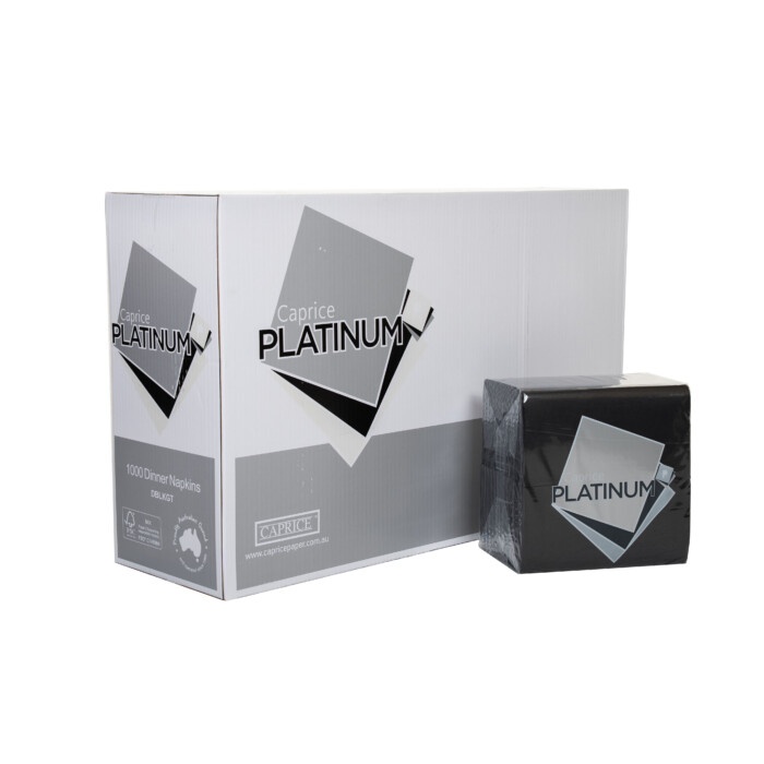 Caprice Platinum Dinner Napkin Black GT Fold (1000 Sheets) Caprice Platinum Dinner Napkin Black GT Fold (1000 Sheets)