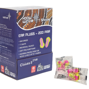 Wave T-Shaped Uncorded Ear Plugs (200 Pairs)
