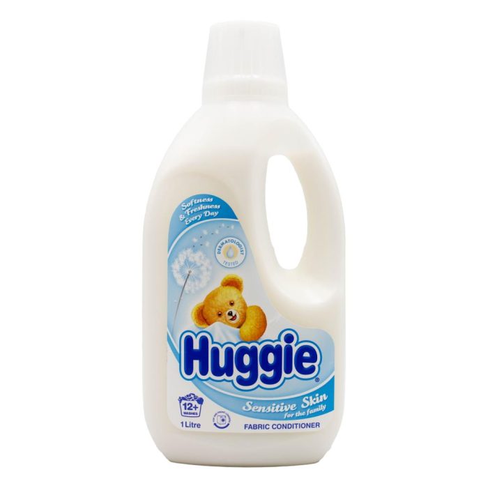 Huggie Liquid Laundry Fabric Conditioner For Sensitive Skin 1L x 6 Huggie Liquid Laundry Fabric Conditioner For Sensitive Skin 1L x 6
