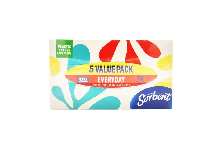 Sorbent 3 Ply White Facial Tissues 70 Sheet X 30 Boxes Sorbent 3 Ply White Facial Tissues 70 Sheet X 30 Boxes